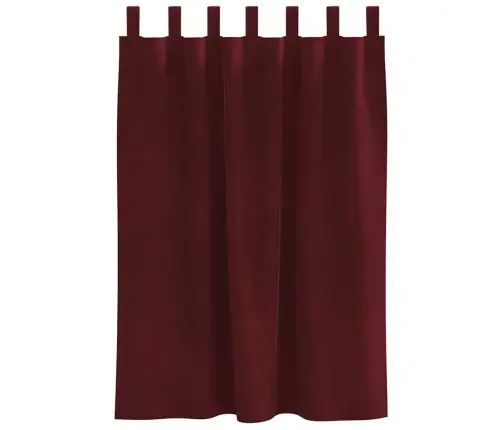 Tumšās Aizkaru Drānas Ar Cilpām 2 Gabali Bordo Samts Vidaxl