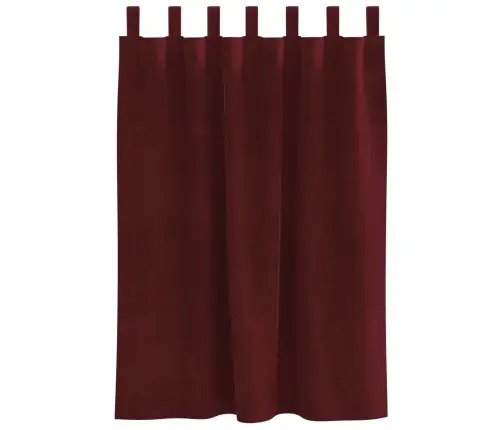 Tumšās Aizkaru Drānas Ar Cilpām 2 Gabali Bordo Samts Vidaxl