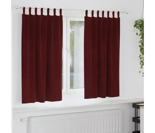 Blackout Aizkari Ar Karājošām Cilpām 2 Gabali Vīna Sarkans Samts Vidaxl Blackout Aizkari Ar Karājošām Cilpām 2 Gabali Vīna Sarkans Samts Vidaxl