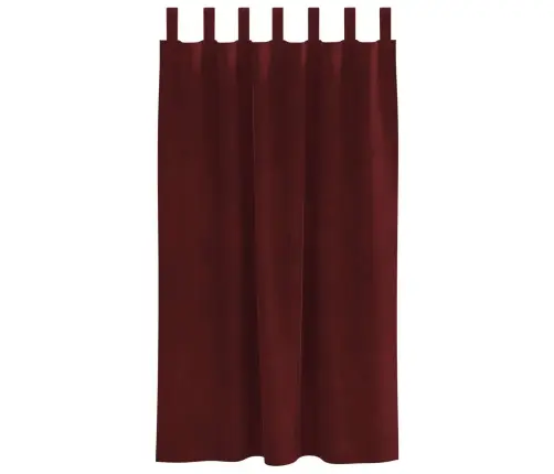 Blackout Aizkari Ar Karājošām Cilpām 2 Gabali Vīna Sarkans Samts Vidaxl