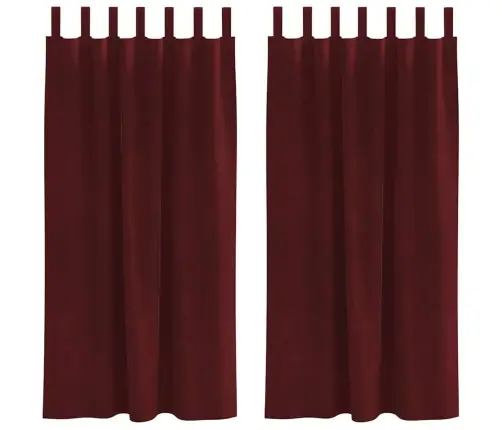 Blackout Aizkari Ar Karājošām Cilpām 2 Gabali Vīna Sarkans Samts Vidaxl Blackout Aizkari Ar Karājošām Cilpām 2 Gabali Vīna Sarkans Samts Vidaxl