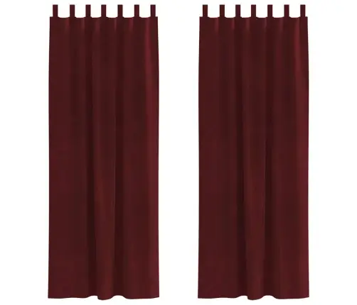 Užtemdymo Užuolaidos 2 Pcs Vyno Raudona 140 X 245 Cm Aksomas
