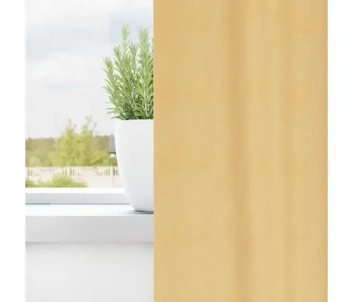 Aizkari Ar Aizkariem 2 Pcs Bēša 175 X 140 Cm Poliesters Vidaxl