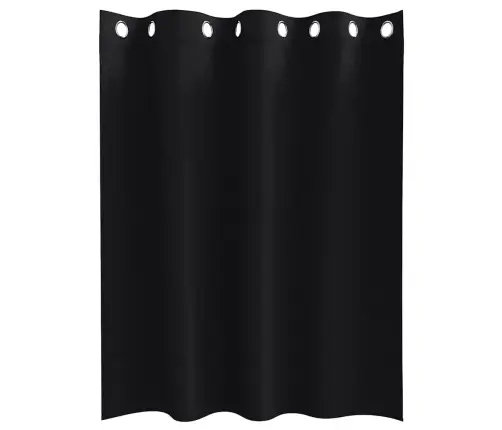 Aizkari Ar Aizkariem 2 Pcs Melna 140 X 140 Cm Poliesters Vidaxl