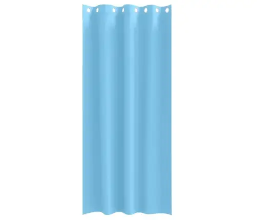 Aizkari Ar Aizkariem 2 Pcs Gaiši Zila 260 X 140 Cm Poliesters Vidaxl