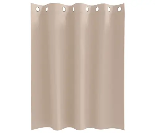 Aizkari Ar Aizkariem 2 Pcs Pelēkbrūna 140 X 140 Cm Poliesters Vidaxl