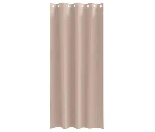 Aizkari Ar Aizkariem 2 Pcs Pelēkbrūna 260 X 140 Cm Poliesters Vidaxl