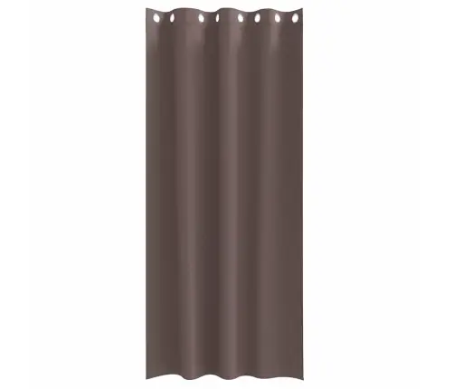 Aizkari Ar Aizkariem 2 Pcs Tumši Brūna 245 X 140 Cm Poliesters Vidaxl