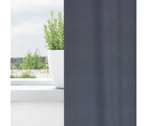 Kardinad Rõngastega Antratsiit Polüester Kardinad Rõngastega Antratsiit Polüester