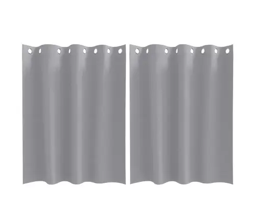 Aizkari Ar Aizkariem 2 Pcs Gaiši Pelēka 140 X 140 Cm Poliesters Vidaxl