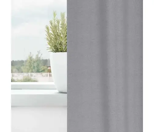 Aizkari Ar Aizkariem 2 Pcs Gaiši Pelēka 175 X 140 Cm Poliesters Vidaxl