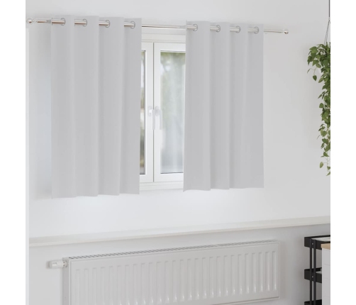 Aizkari Ar Aizkariem 2 Pcs Gaiši Pelēks 140 X 140 Cm Poliesters Vidaxl
