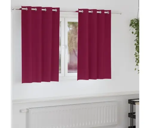 Užuolaidos Su Žiedais, Blokuojančios Šviesą Vyno Raudona