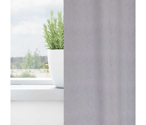 Aizkari 2 Pcs Metāla Pelēks 245 X 140 Cm Poliesters Vidaxl