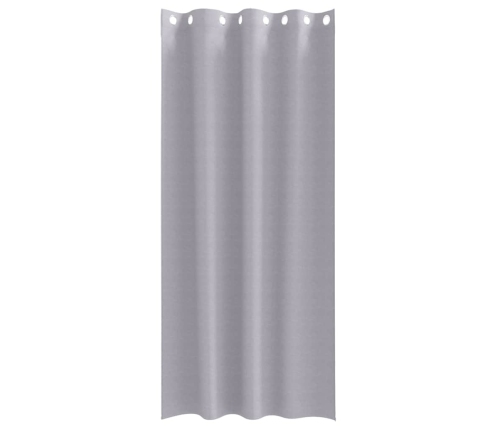 Aizkari 2 Pcs Metāla Pelēks 245 X 140 Cm Poliesters Vidaxl