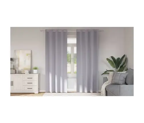 Aizkari 2 Pcs Metāla Pelēks 260 X 140 Cm Poliesters Vidaxl Aizkari 2 Pcs Metāla Pelēks 260 X 140 Cm Poliesters Vidaxl