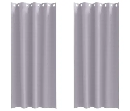 Aizkari 2 Pcs Metāla Pelēks 260 X 140 Cm Poliesters Vidaxl Aizkari 2 Pcs Metāla Pelēks 260 X 140 Cm Poliesters Vidaxl