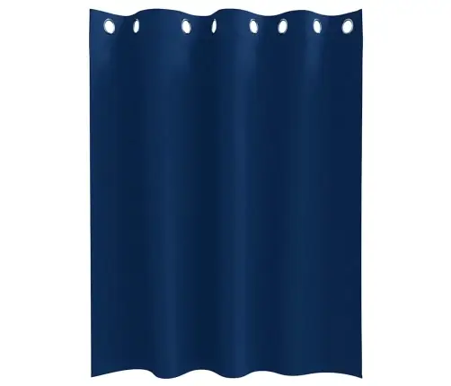 Aizkari Ar Aizkariem 2 Pcs Tumši Zila 140 X 140 Cm Poliesters Vidaxl