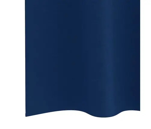 Aizkari Ar Aizkariem 2 Pcs Tumši Zila 175 X 140 Cm Poliesters Vidaxl