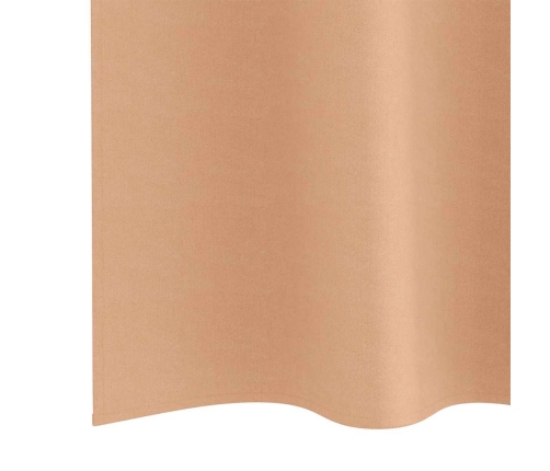 Aizkari Ar Aizkariem 2 Pcs Gaiši Brūna 245 X 140 Cm Poliesters Vidaxl
