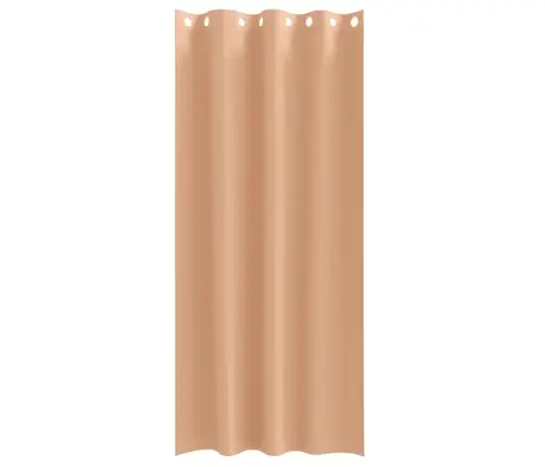 Aizkari Ar Aizkariem 2 Pcs Gaiši Brūna 260 X 140 Cm Poliesters Vidaxl
