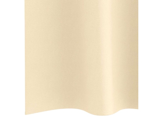 Aizkari Ar Aizkariem 2 Pcs Krēmkrāsa 140 X 140 Cm Poliesters Vidaxl