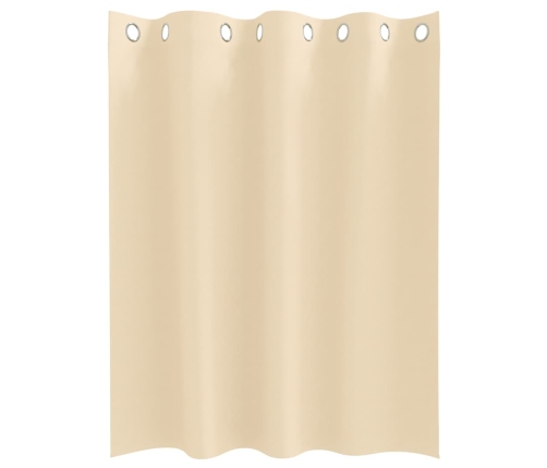 Aizkari Ar Aizkariem 2 Pcs Krēmkrāsa 140 X 140 Cm Poliesters Vidaxl