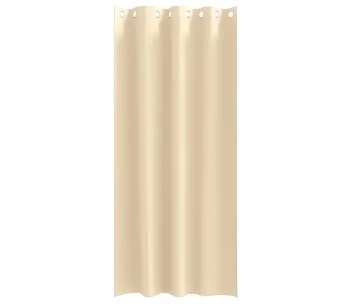 Aizkari Ar Aizkariem 2 Pcs Krēmkrāsa 245 X 140 Cm Poliesters Vidaxl