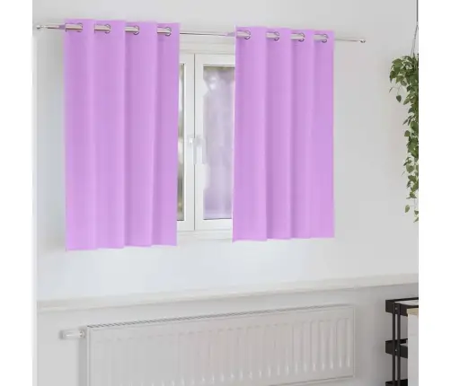 Aizkari Ar Aizkariem 2 Pcs Violeta 140 X 140 Cm Poliesters Vidaxl