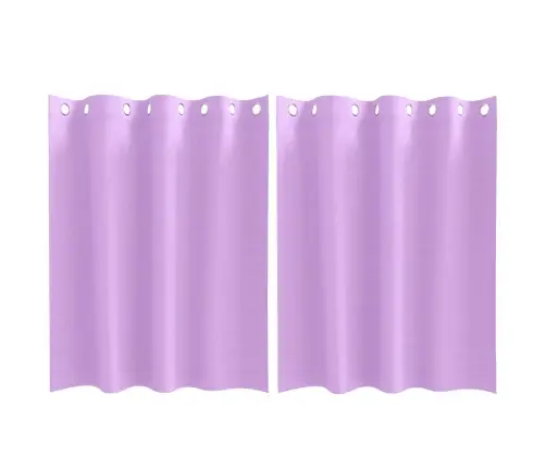Aizkari Ar Aizkariem 2 Pcs Violeta 140 X 140 Cm Poliesters Vidaxl