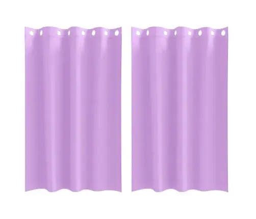 Aizkari Ar Aizkariem 2 Pcs Violeta 175 X 140 Cm Poliesters Vidaxl