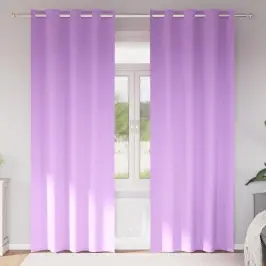 Aptumšojošie Aizkari Ar Aizkariem Violeta Poliesters Vidaxl