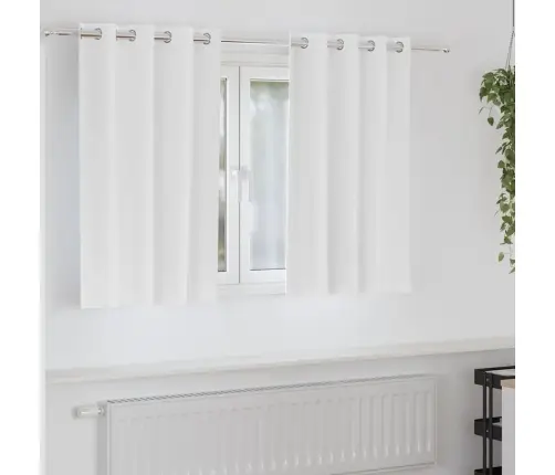 Užuolaidos Su Žiedais, Blokuojančios Šviesą 2 Pcs Švari Balta