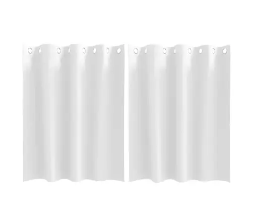 Užuolaidos Su Žiedais, Blokuojančios Šviesą 2 Pcs Švari Balta