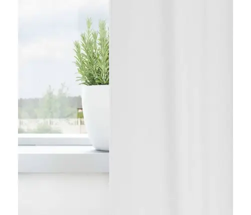 Aizkari Ar Aizkariem 2 Pcs Tīri Balts 245 X 140 Cm Poliesters Vidaxl