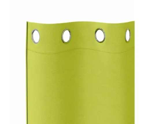 Aizkari Ar Aizkariem 2 Pcs Ābolu Zaļš 140 X 140 Cm Poliesters Vidaxl