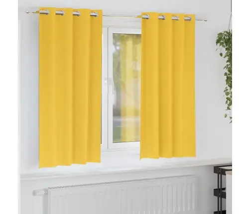 Aizkari 2 Pcs Sinepju Dzeltena 175 X 140 Cm Poliesters Vidaxl Aizkari 2 Pcs Sinepju Dzeltena 175 X 140 Cm Poliesters Vidaxl