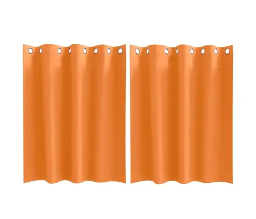 Kardinad Rõngastega Erk Oranž Polüester Kardinad Rõngastega Erk Oranž Polüester
