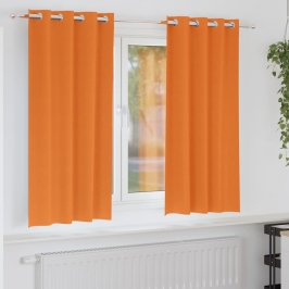 Aptumšojošie Aizkari Ar Aizkariem Bright Orange Poliesters Vidaxl