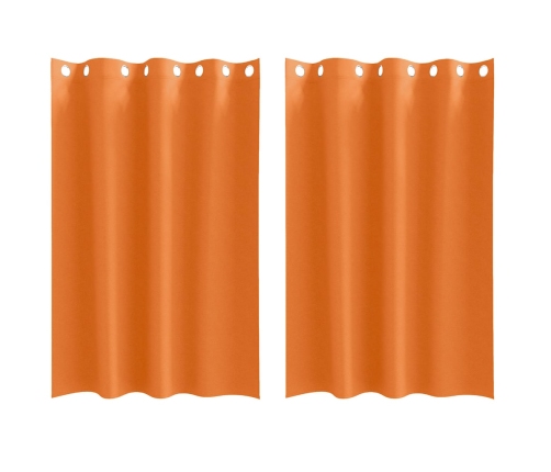 Aizkari 2 Pcs Skaisti Oranžs 175 X 140 Cm Poliesters Vidaxl