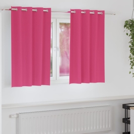 Aptumšojošie Aizkari Ar Aizkariem Bright Pink Poliesters Vidaxl