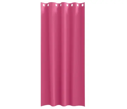 Aizkari Ar Aizkariem 2 Pcs Skaisti Rozā 225 X 140 Cm Poliesters Vidaxl