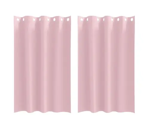 Aizkari Ar Aizkariem 2 Pcs Bērnu Rozā 175 X 140 Cm Poliesters Vidaxl