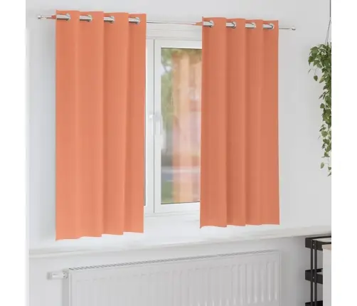 Aizkari Ar Aizkariem 2 Pcs Sarkanbrūns 175 X 140 Cm Poliesters Vidaxl