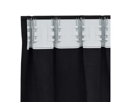 Aizkari Ar Aizkariem 2 Pcs Melna Poliesters Vidaxl