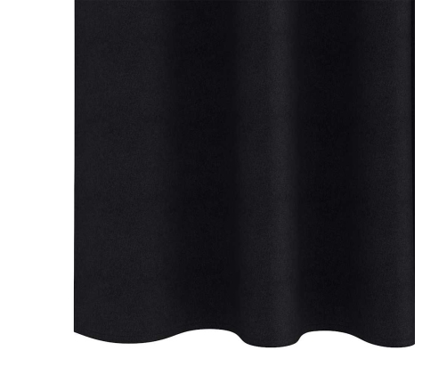 Aizkari Ar Aizkariem 2 Pcs Melna 245 X 140 Cm Poliesters Vidaxl