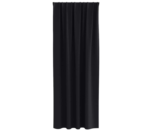Aizkari Ar Aizkariem 2 Pcs Melna 245 X 140 Cm Poliesters Vidaxl