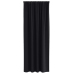 Aizkari Ar Aizkariem 2 Pcs Melna 245 X 140 Cm Poliesters Vidaxl