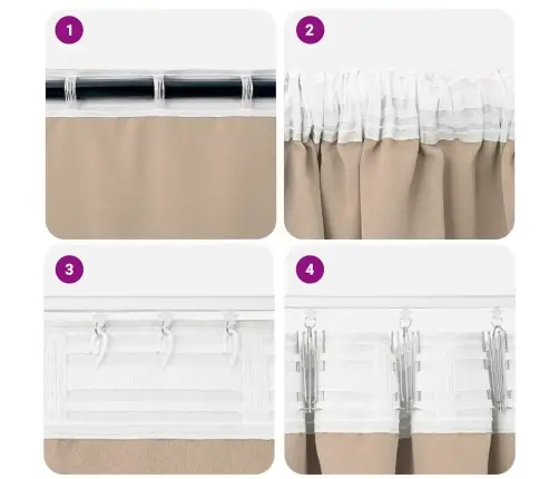 Aizkari Ar Aizkariem 2 Pcs Pelēkbrūna 225 X 140 Cm Poliesters Vidaxl Aizkari Ar Aizkariem 2 Pcs Pelēkbrūna 225 X 140 Cm Poliesters Vidaxl