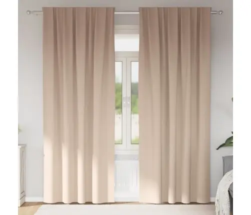 Aizkari Ar Aizkariem 2 Pcs Pelēkbrūna 225 X 140 Cm Poliesters Vidaxl Aizkari Ar Aizkariem 2 Pcs Pelēkbrūna 225 X 140 Cm Poliesters Vidaxl